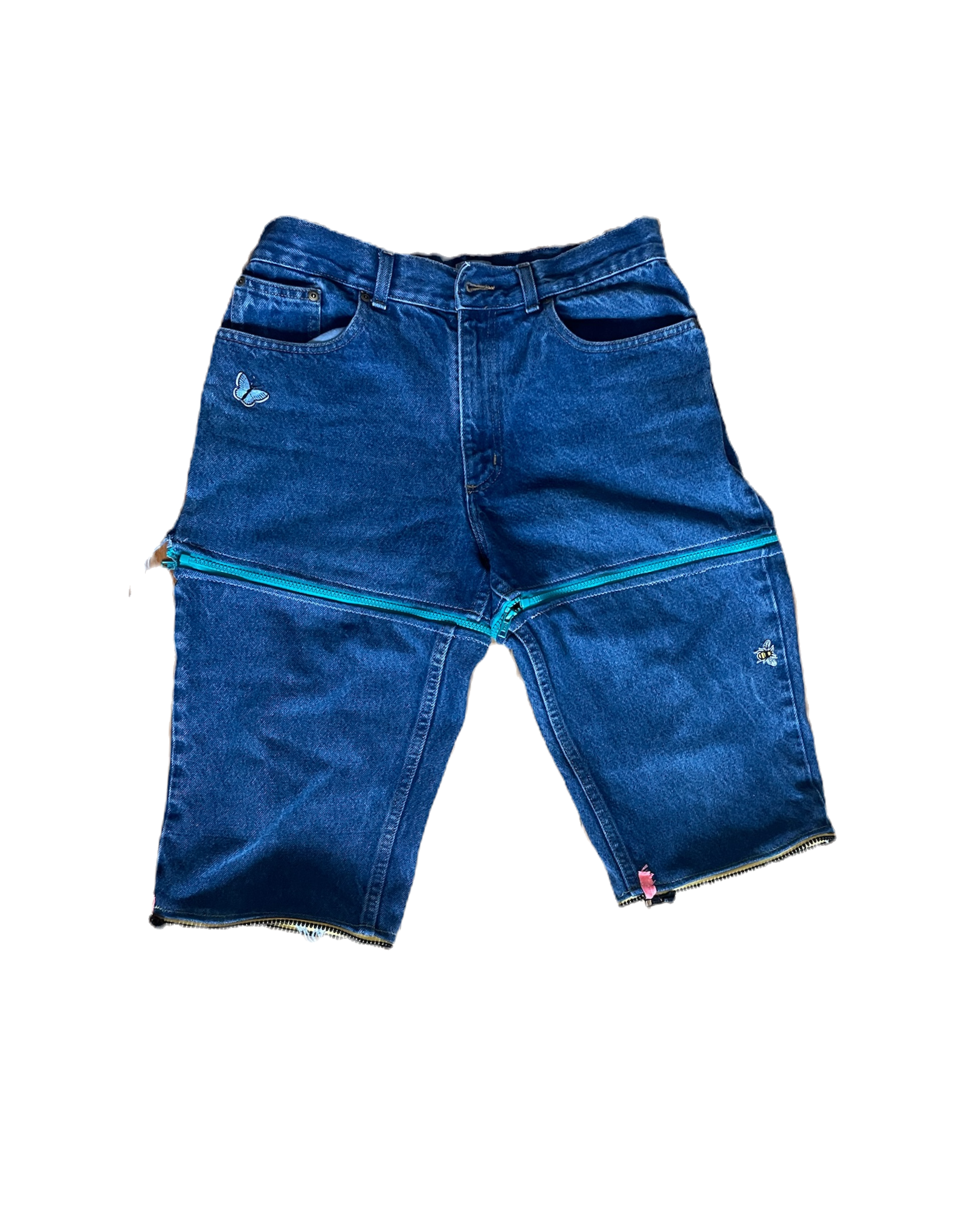 Double Zip Bumblebees converted into shorts